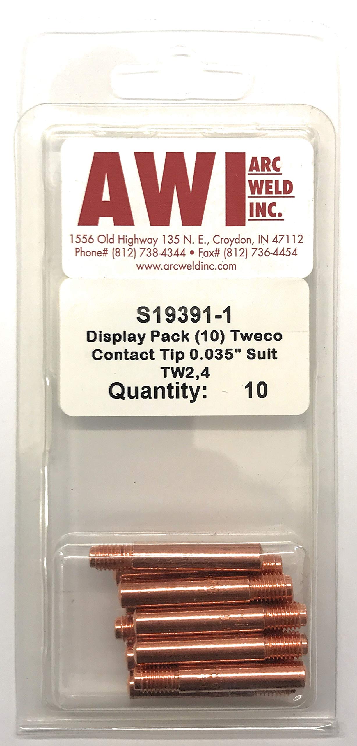 S19391-1 Lincoln Style Contact Tip .035 - Arc Weld by Masterweld